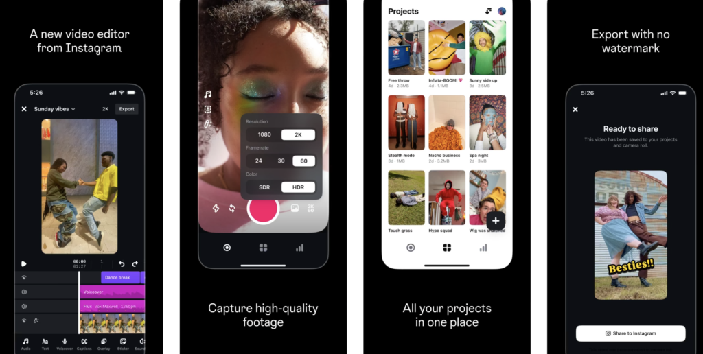 Edits app de Instagram